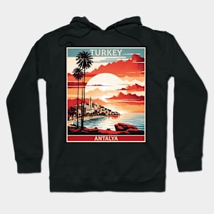 Antalya Turkey Sunset Vintage Retro Travel Tourism Hoodie